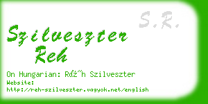 szilveszter reh business card